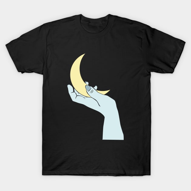 The moon in my hand. T-Shirt by candelanieto